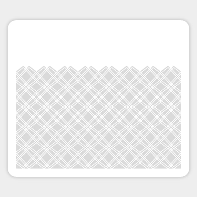 Zigzag geometric pattern - gray and white. Sticker by kerens